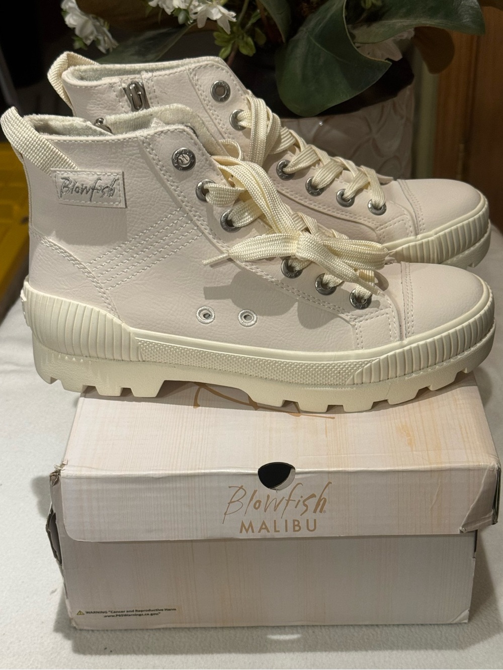 Blowfish Malibu Shoe Box - Beige & Gold Logo